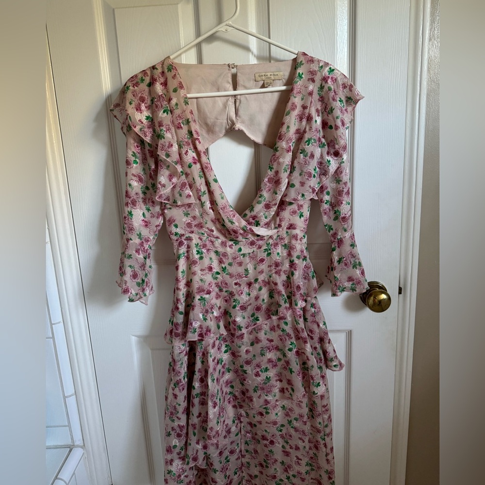 Floral coquettish midi dress